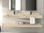 Plan vasque Design, sur mesure, Largeur 120 à 200 cm x Profondeur 40 à 60 cm, résine minérale de couleurs ACRYSTONE® Finition lisse, Livraison Offerte et Rapide.